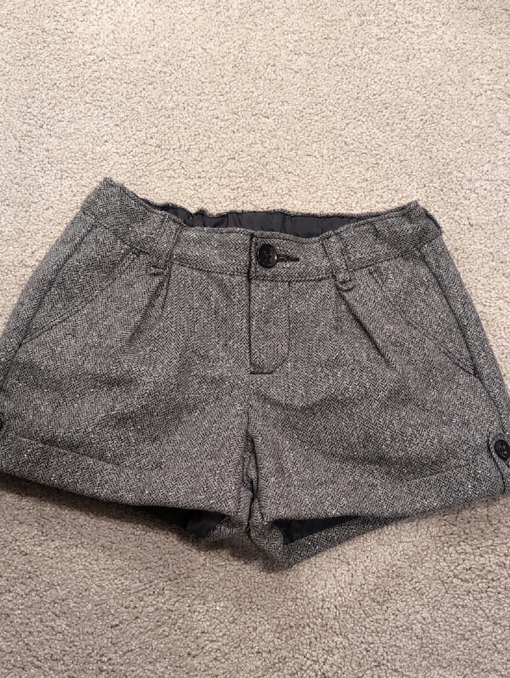 GAP Gray Herringbone Dress Shorts